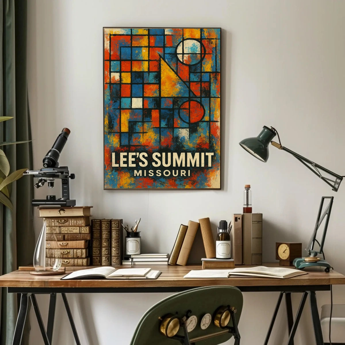 Lee's Summit Abstract Geometric Art Poster