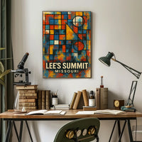 Lee's Summit Abstract Geometric Art Poster
