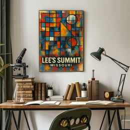 Lee's Summit Abstract Geometric Art Poster