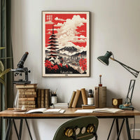 Fukushima Modern Tradition Blend Travel Poster