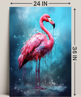 Vibrant Flamingo Art Poster