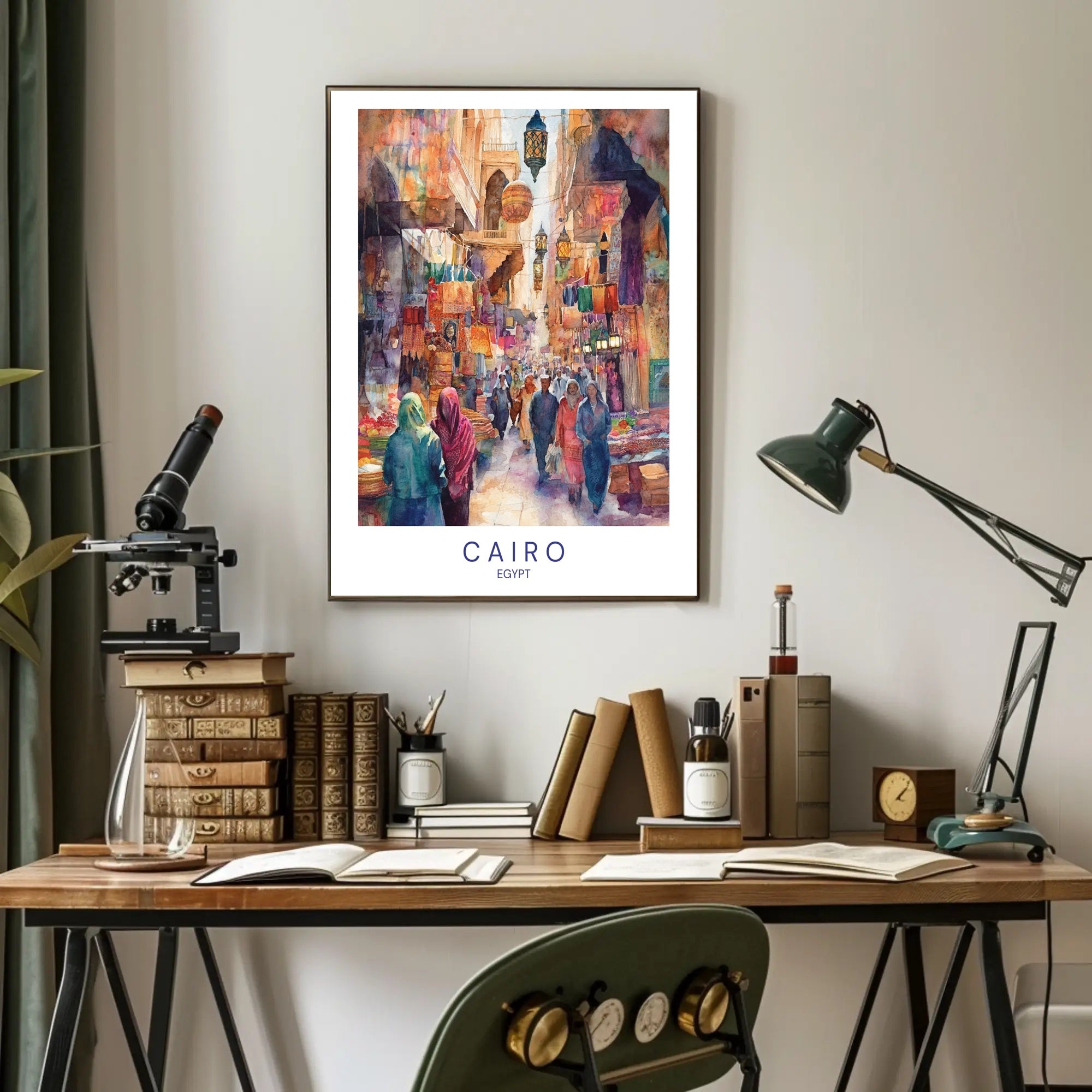 Cairo Market Scene Poster PosterGoat