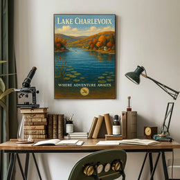 Lake Charlevoix Autumn Serenity Travel Poster