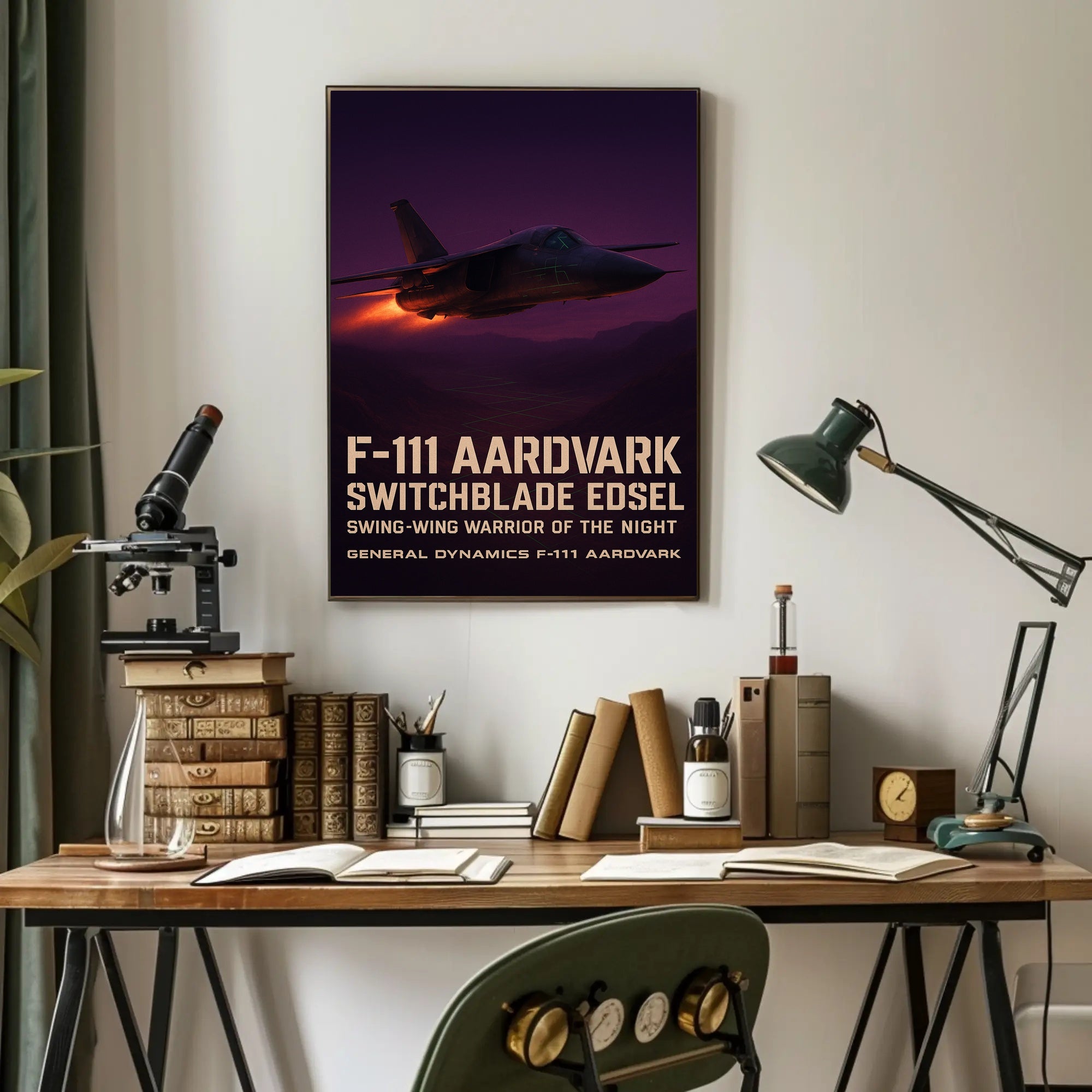 F-111 Aardvark Swing-Wing Cold War Military Poster