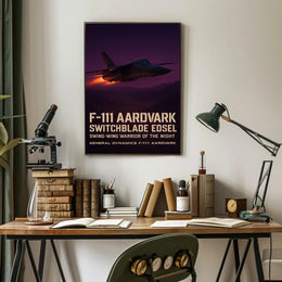 F-111 Aardvark Swing-Wing Cold War Military Poster