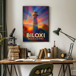 Biloxi Lighthouse Maritime Wanderlust Poster