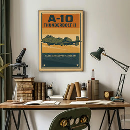 A-10 Thunderbolt II Retro Design Military Recruitment Poster
