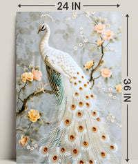 White Peacock Elegance Cultural or Heritage Poster