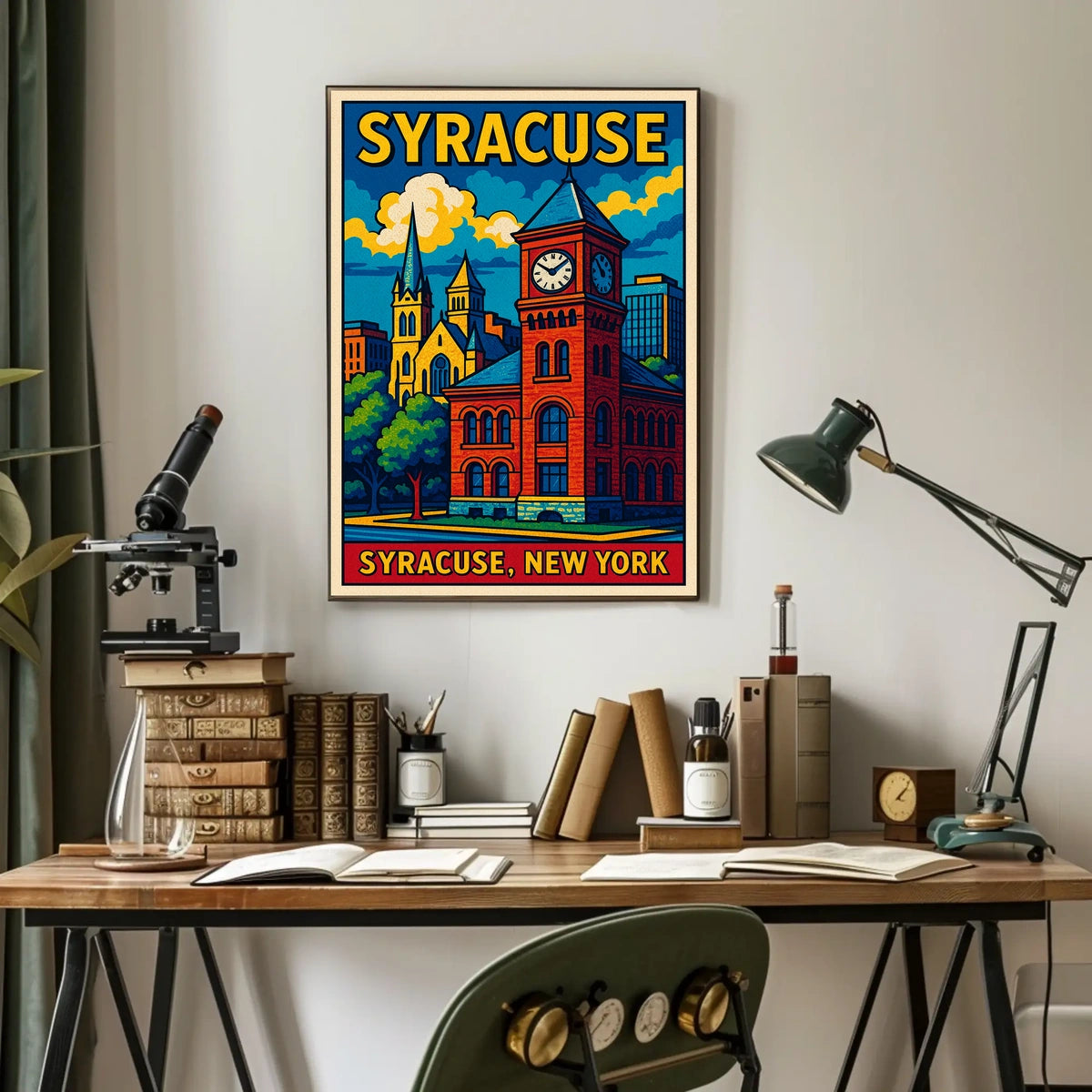 Syracuse, New York Architectural Charm Poster