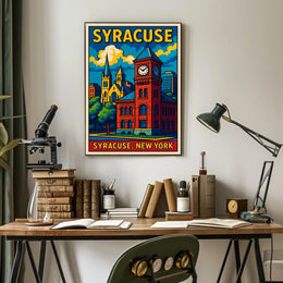 Syracuse, New York Architectural Charm Poster