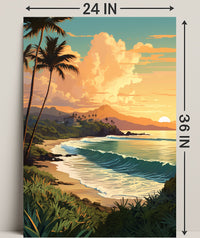 Tropical Sunset Serenity Poster