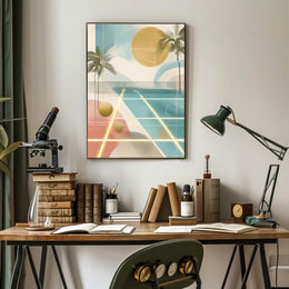 Abstract Tropical Escape Poster