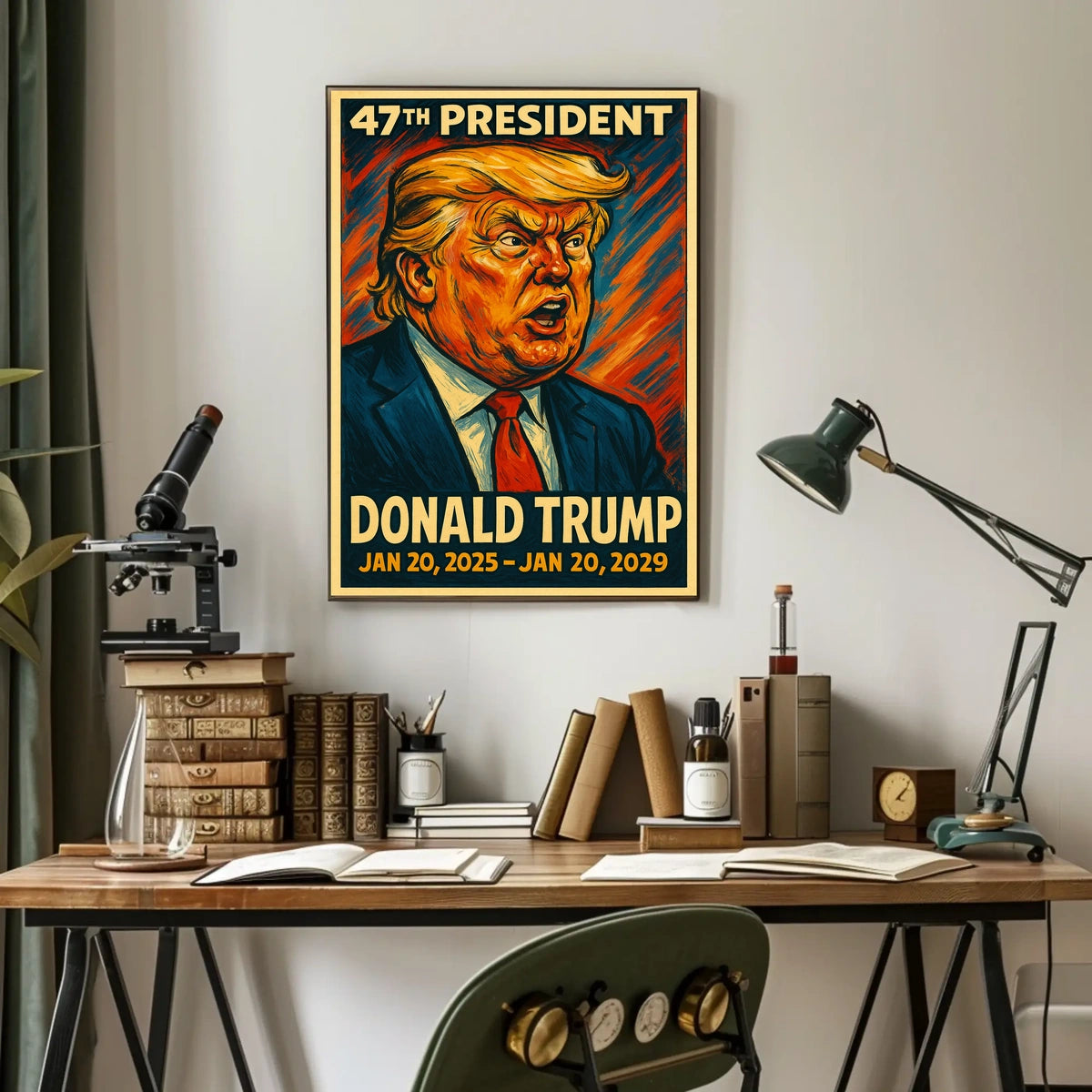 Trump Resolute Commander Patriotic Pop Art Poster