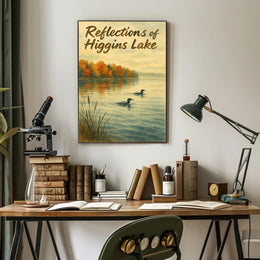 Reflections of Higgins Lake Nature-Themed Poster