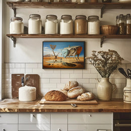 Surreal Dreamscape in a Desert Artistic Poster