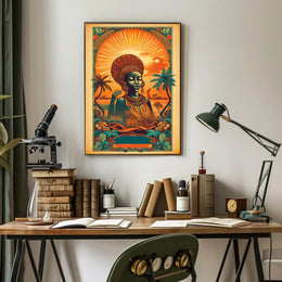 Radiant Serenity: Tranquil Sunset Harmony Poster