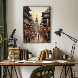 Cultural Harmony in Vibrant Urban Cityscape - Cultural or Heritage Poster