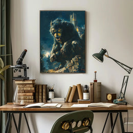 The Nocturnal Beast Art Poster for Home Decor and Art Lovers PosterGoat