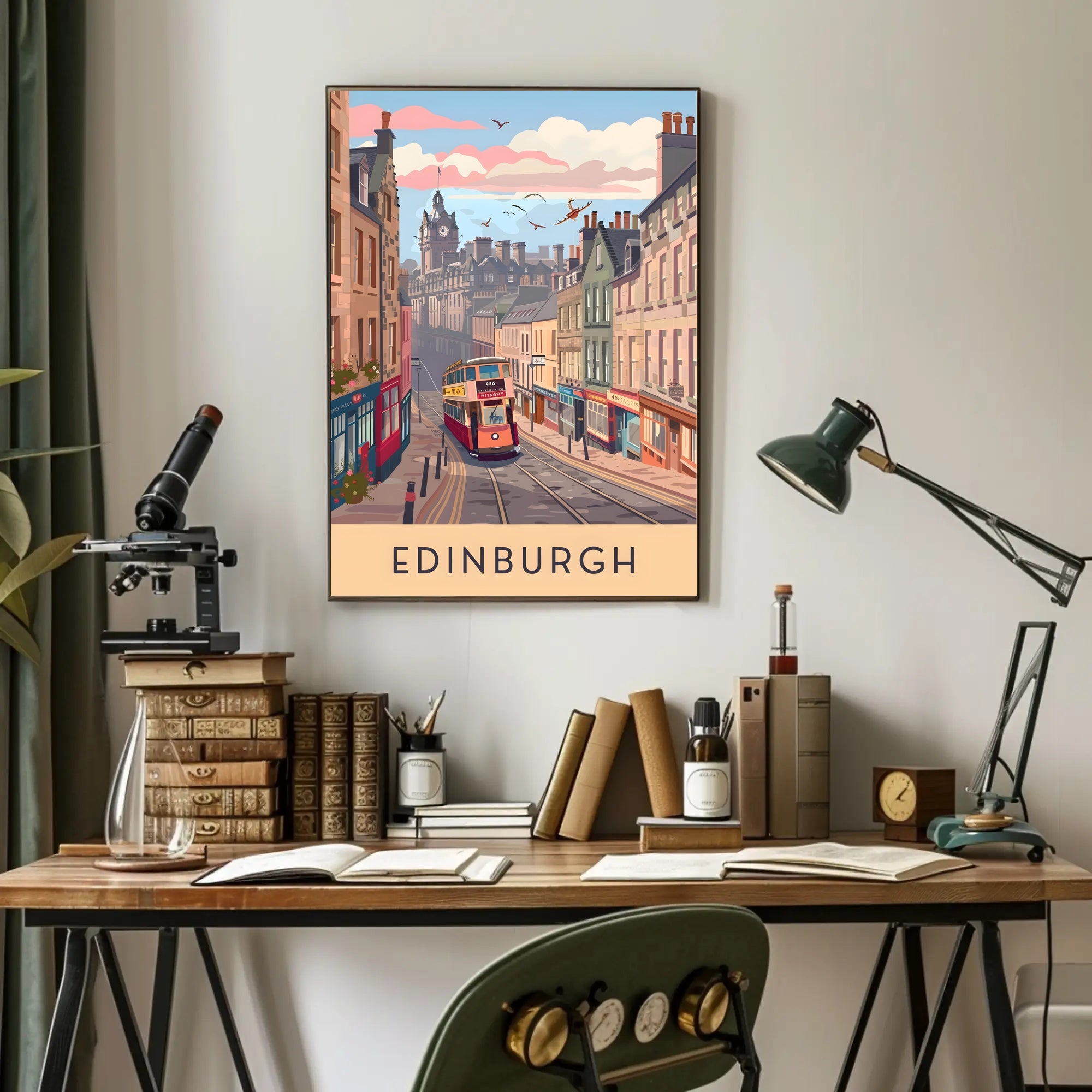 Scenic Edinburgh Tram Poster