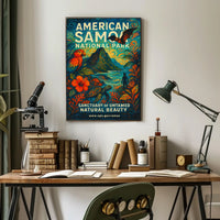 Vibrant Wildlife American Samoa National Park Poster