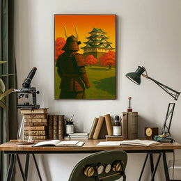 Samurai at Sunset Poster PosterGoat