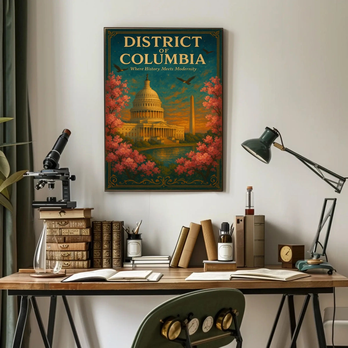 District of Columbia Poster History Meets Modernity Decor