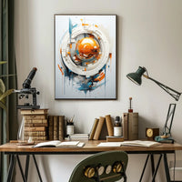 Futuristic Cyberpunk Sci-Fi Mechanical Abstract Art Poster