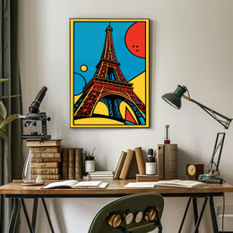 Pop Art Eiffel Tower Poster