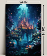 Enchanted Underwater City Poster