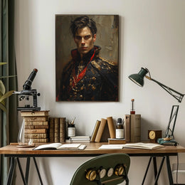 Regal Warrior Portrait Art Print for Home Decor PosterGoat