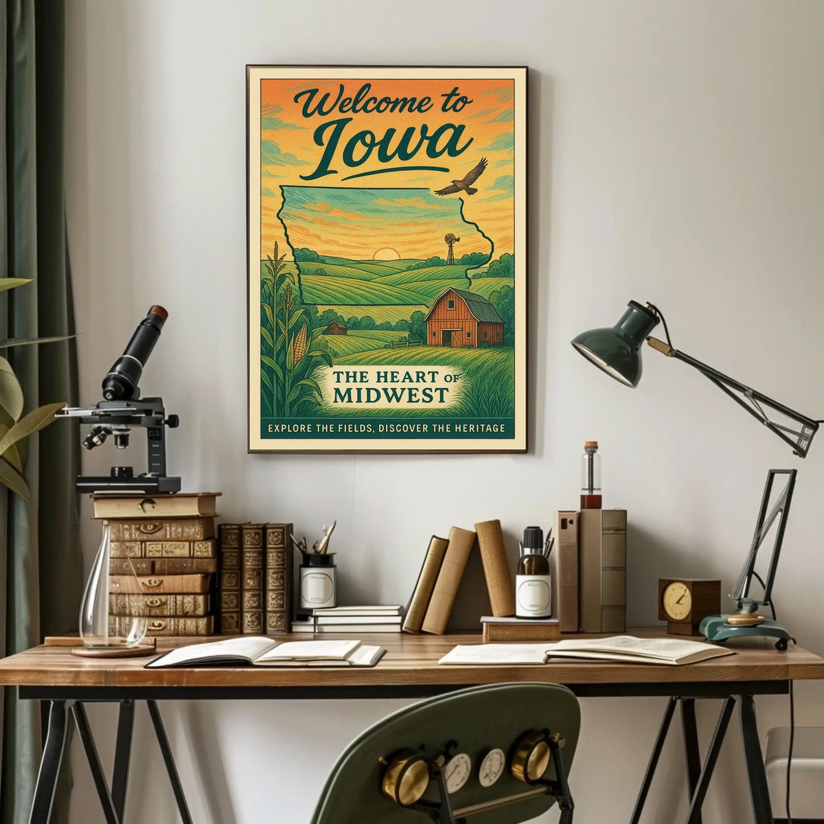 Welcome to Iowa The Heart of the Midwest Poster