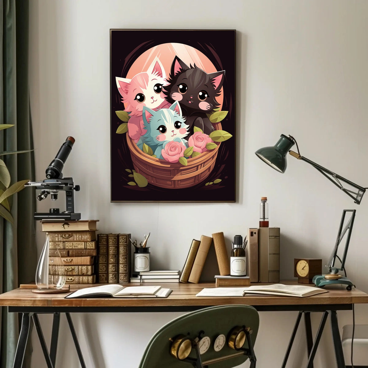 Basket Of Kittens Poster