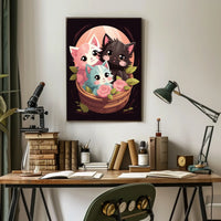 Basket Of Kittens Poster