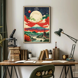 Kyoto Mount Fuji Vintage Travel Poster