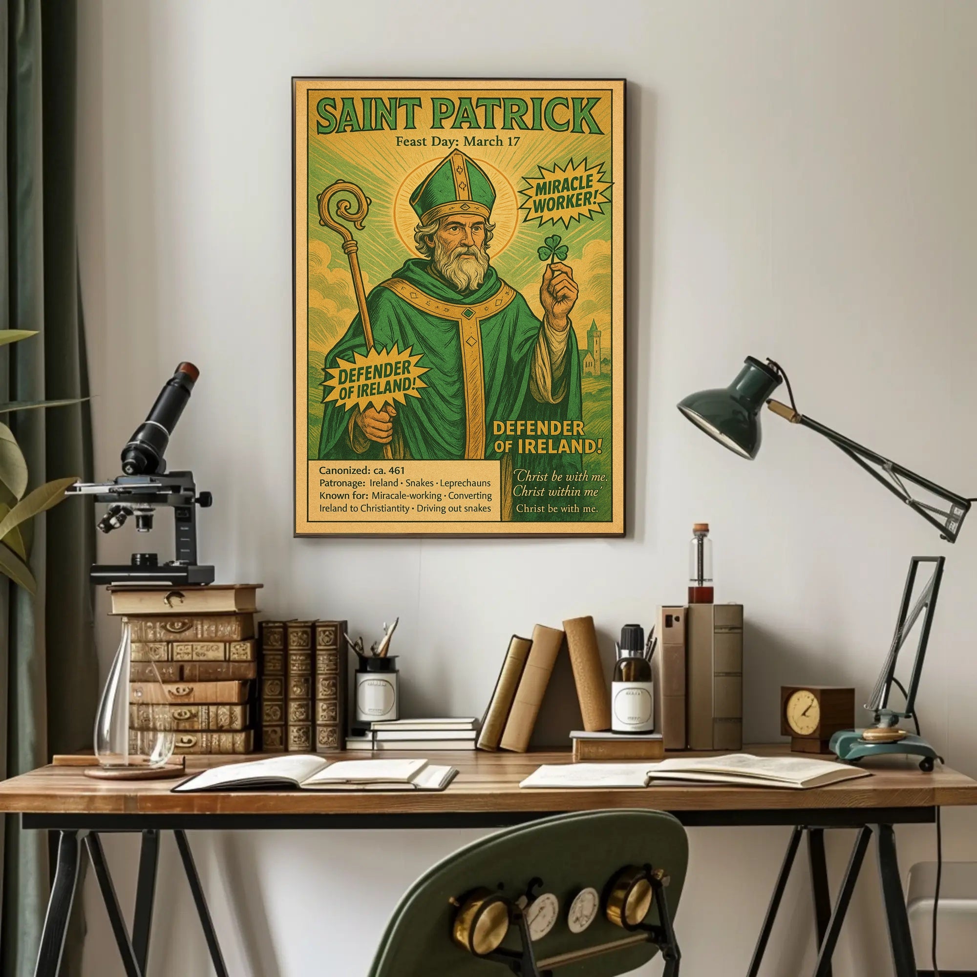 Saint Patrick – Defender of Ireland Poster PosterGoat