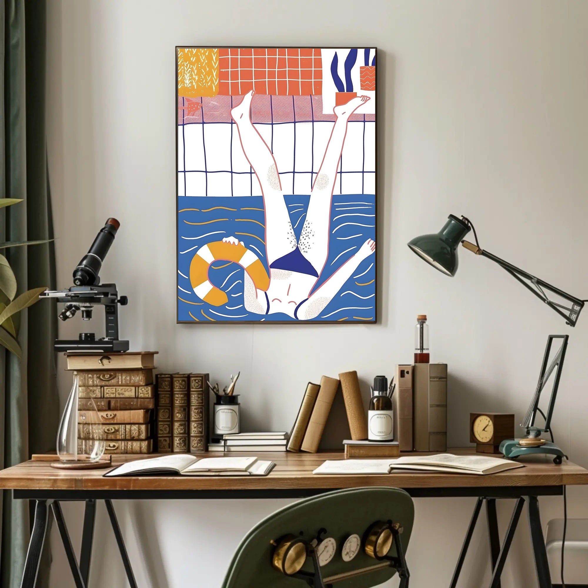 Poolside Relaxation Poster