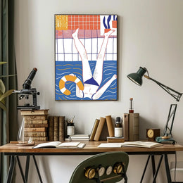 Poolside Relaxation Poster