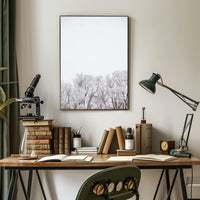 Serene Winter Landscape: Artistic and Minimalist Poster