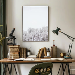 Serene Winter Landscape: Artistic and Minimalist Poster