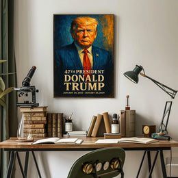 Donald Trump Visionary Motion Patriot Futurism Poster