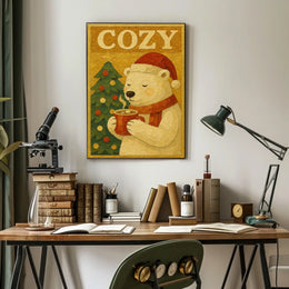 Cozy Holiday Bear Poster