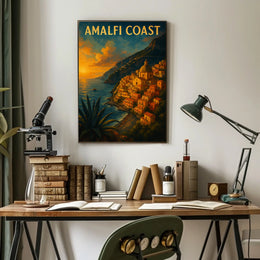 Amalfi Coast Serene Sunset Poster