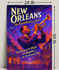 New Orleans The Heartbeat of Jazz Poster PosterGoat