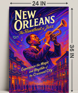 New Orleans The Heartbeat of Jazz Poster PosterGoat