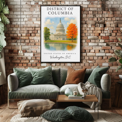District of Columbia, Washington, D.C. Signature Series Vintage Travel Poster