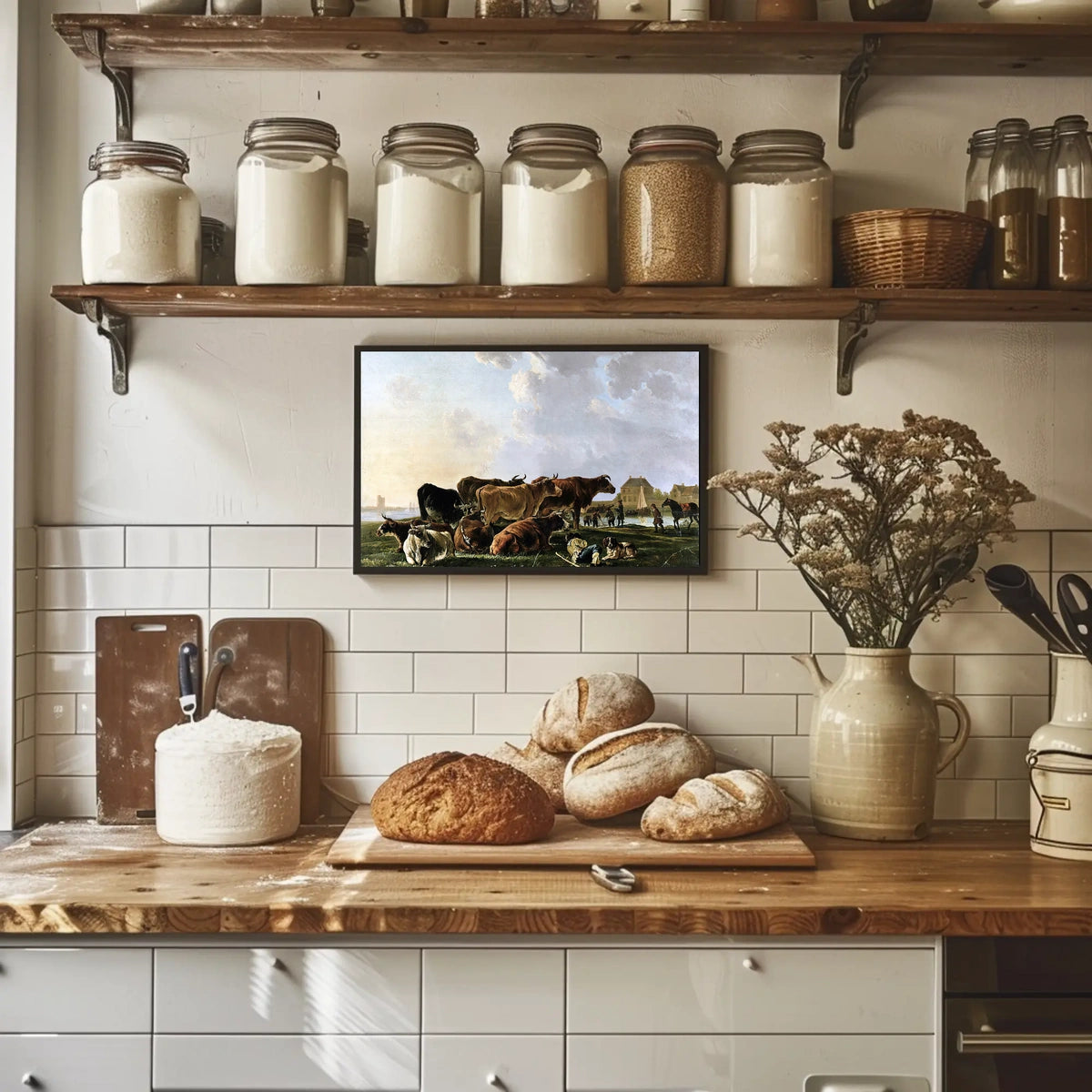 Serene Countryside Scene Pastoral Heritage Poster