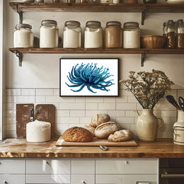 Vibrant Sea Anemone Modern Abstract Art Poster