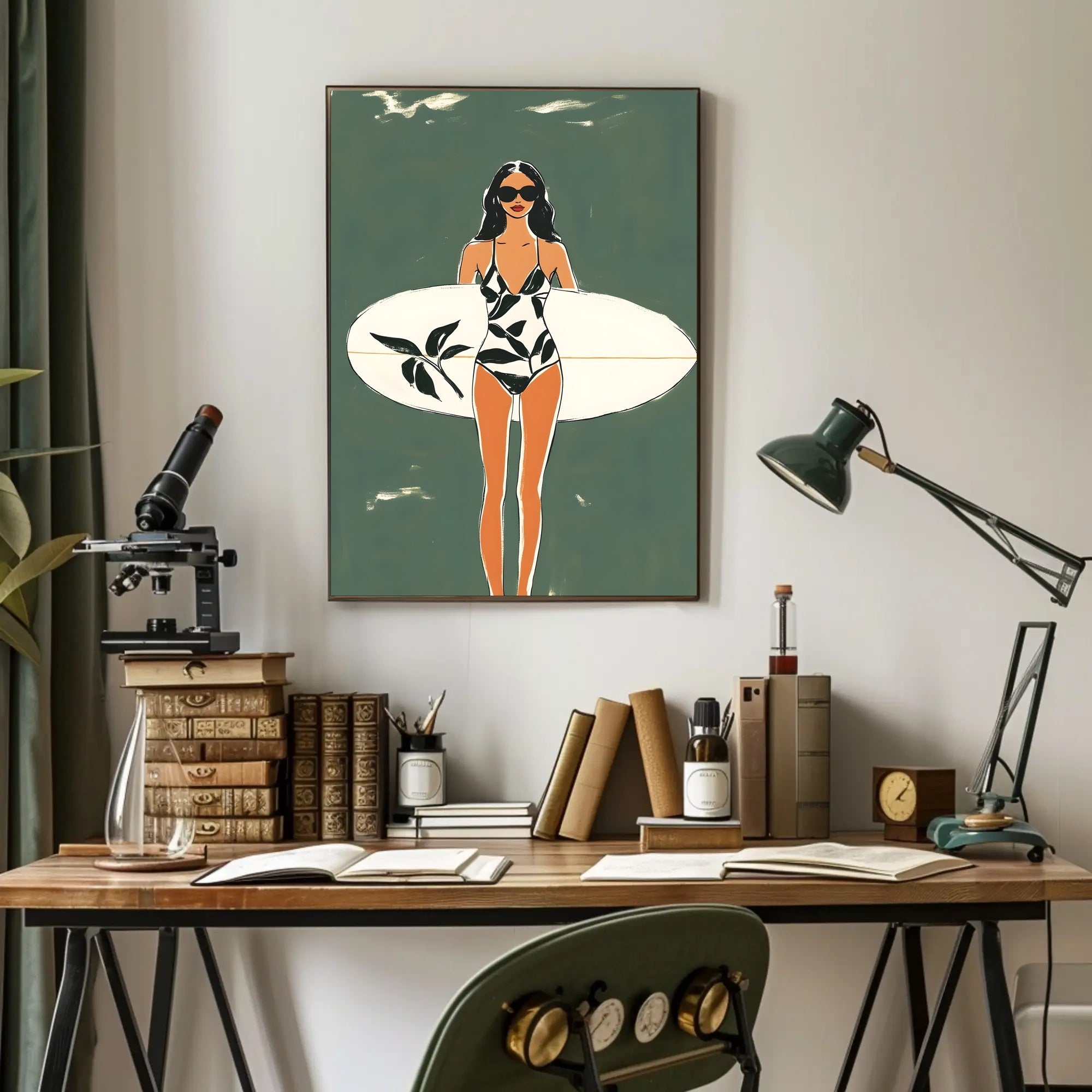Surf Chic Poster Modern Beach Wall Art Print