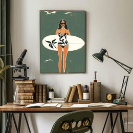 Surf Chic Poster Modern Beach Wall Art Print