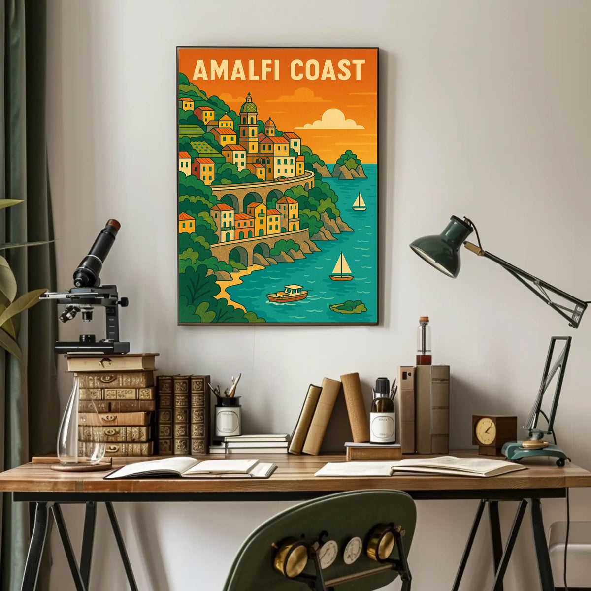 Amalfi Coast Poster 18x24 Scenic Wall Art Print Gift Idea